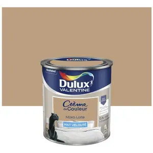 Comparateur de prix : Dulux Valentine - Peinture Crème De Couleur Mat Moka Latte 0,5 l