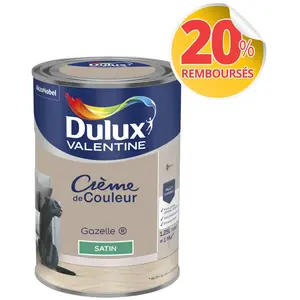 Dulux Valentine - Peinture Crème De Couleur Satin Gazelle 1,25 l pas cher