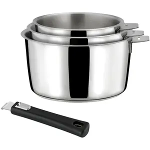 Comparateur de prix : Cuisinox - Malice - Série de 3 casseroles 16/18/20cm