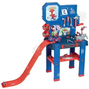 Smoby Workbench with Tools Spidey Toy 110 x 110 x 34 cm pas cher