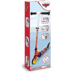 Trottinette enfant Smoby Cars Patinette 2 roues pliable pas cher
