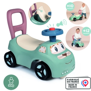 Porteur - SMOBY - Auto - Klaxon intégré - Châssis ergonomique - 4 roues pas cher