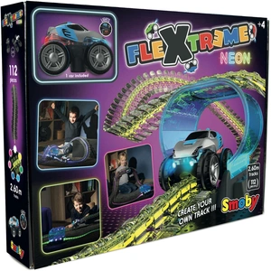 Circuit voitures Smoby FleXtreme Néon Set pas cher