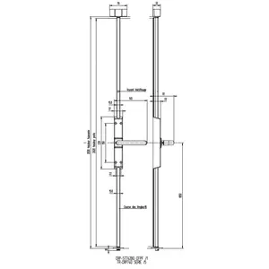 Crémone pompier 742 rotative coupe-feu sans tringle inox - vachette - 12741000 pas cher