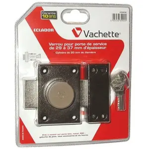 Comparateur de prix : Verrou à bouton VACHETTE Eclador - 40 mm - 3 clés