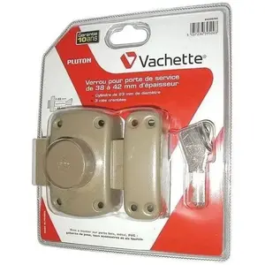 Comparateur de prix : Verrou a bouton pour porte de service de 38 à 42 mm Pluton vachette