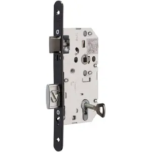 Comparateur de prix : Vachette Serrure à larder D451 Clé L Axe 50mm bout rond finition noi...