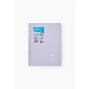 Clairefontaine Cahier Koverbook Blush piqué, 21 x 29,7, grands carreaux, 160 pages pas cher