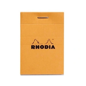 RHODIA Bloc agrafé No. 10, format A8, quadrillé 5x5, orange () pas cher