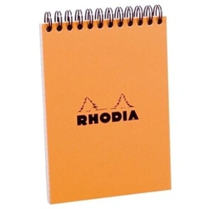 Bloc Rhodia Classic 5/5 80 feuilles Couverture Orange pas cher