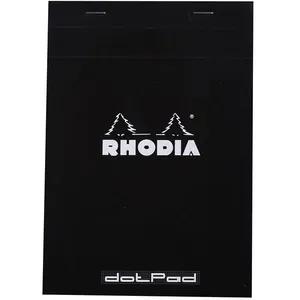 Rhodia dotPad BLACK N°16 14,8x21cm 80F agrafées 80g | matrice points 5mm pas cher