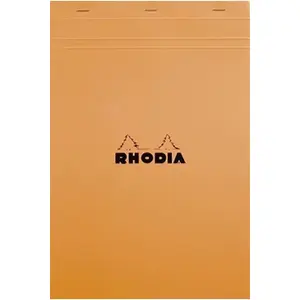 Bloc bureau Rhodia N°19 format A+ 21 x 31,8 cm petits carreaux 80 feuilles - Lot de 5