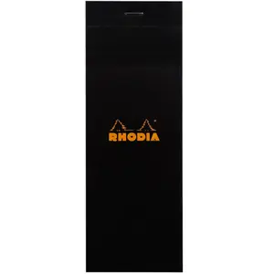 RHODIA Lot de 5 Blocs noir N°8 7,4x21 80 feuilles agrafées 80g Q.5x5 noir pas cher