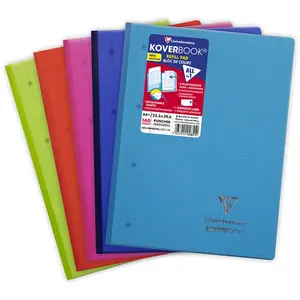 Comparateur de prix : Clairefontaine 4851C Un Bloc de Cours Koverbook Agrafé Grand Côté - A4...