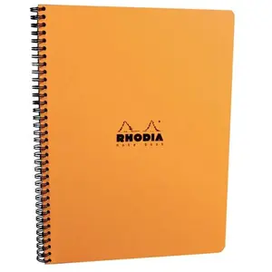Rhodia Note Book Classic Reliure Intégrale 22,5x29,7 5/5c 160 pages Détachable couverture. Orange