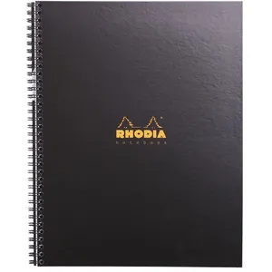 Comparateur de prix : Cahier sémi-rigide Rhodia NoteBook A4+ 160 Pages 21 x 31,8 cm Noir