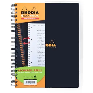 Cahier recharge Rhodia ExaBook A4+ Ligné 160 Pages Noir