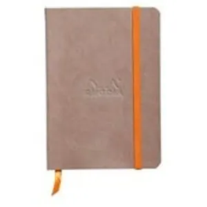 Carnet broché souplerama taupe - 10,5 x 14,8 cm - ligné - 144 pages - taupe - rhodia