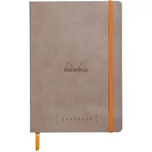 Rhodia Carnet d'organisation "Goalbook" - A5 - 240 pages - Dot - Taupe