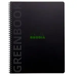Cahier A4 Clairefontaine Rhodiactive Greenbook recyclé et recyclabe av... pas cher