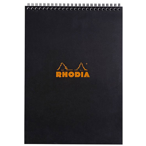 Comparateur de prix : Bloc Reliure Intégrale Rhodia Classic 80 feuilles 80g A4 5x5 Couverture Noire