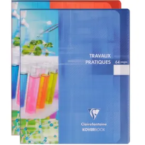 Clairefontaine Cahier Travaux Pratique Koverbook Piqué Polypro 17x22 cm 64p séyès-uni coloris AléatoireVendu paramazon