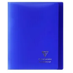 Clairefontaine Cahier piqué Koverbook 17 x 22 cm 96 pages grands carreaux Bleu Marine