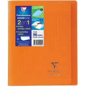 Cahier Clairefontaine Koverbook protège-cahier piqué polypro 96 pages ...