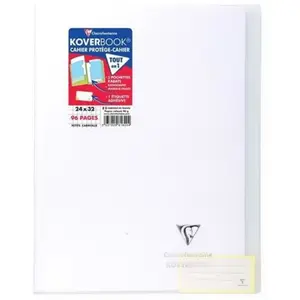 CLAIREFONTAINE Koverbook Cahier piqure 96 pages avec rabats - 240 x 32... pas cher