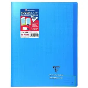 CLAIREFONTAINE Koverbook Cahier piqure 96 pages avec rabats - 240 x 32...