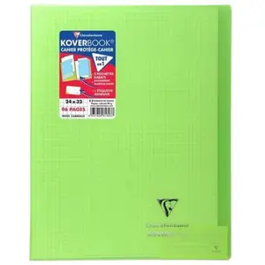 CLAIREFONTAINE Koverbook Cahier piqure 96 pages avec rabats - 240 x 32... pas cher