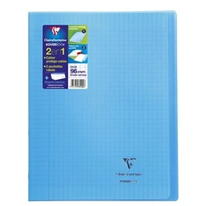 Comparateur de prix : Cahier de 96 pages A5 Seyès Clairefontaine Koverbook 24 x 32 cm Bleu