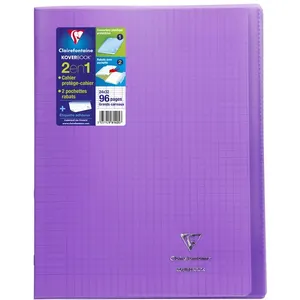 Comparateur de prix : Cahier de 96 pages Seyès Clairefontaine Koverbook 24 x 32 cm Violet