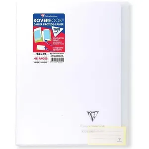 CLAIREFONTAINE Koverbook Cahier piqure 48 pages avec rabats - 240 x 32... pas cher