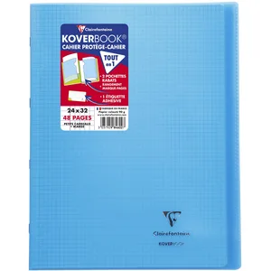 Clairefontaine 984602C Un Cahier Agrafé Koverbook Bleu - 24x32 cm - 48...