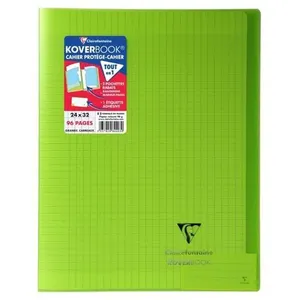CLAIREFONTAINE Koverbook Cahier piqure 48 pages avec rabats - 240 x 32...
