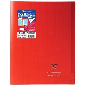 CLAIREFONTAINE Koverbook Cahier piqure 48 pages avec rabats - 240 x 32...