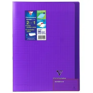 Cahier Clairefontaine Koverbook Couverture piqué polypro 96 pages Séyè...