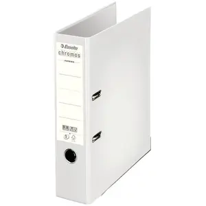 Lot De 10 Classeurs à Anneaux D Format A4 - 4 Anneaux 30 Mm - Couverture Blanche Avec Poches - Pour Présentation Professionnelle