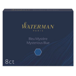 Comparateur de prix : WATERMAN boîte de 8 cartouches longues, encre Bleu Mystère pour stylo plume