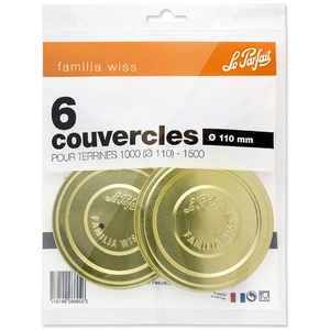 LE PARFAIT 1978028 Sachet de 6 couverles - D 110 Familia Wiss - Orange pas cher