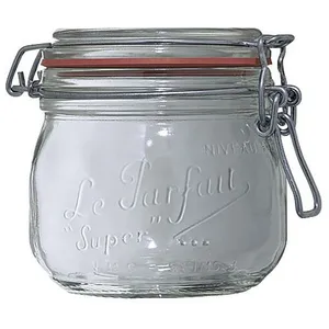 Comparateur de prix : LE PARFAIT Lot de 6 bocaux en verre - 0,5L - D 85 -6585001 - Transparent