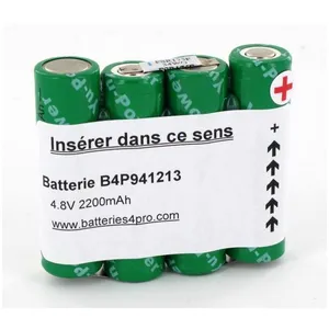 EXALIUM Premium Batterie type 4H-AA2000 pour Compex 4.8V 2.2Ah 941213 pas cher