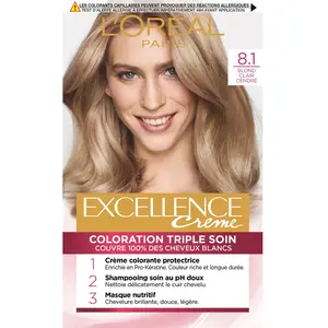 Comparateur de prix : L'Oréal Excellence Crème Blondes - 8.1 Blond Clair Cendré - L'oréal