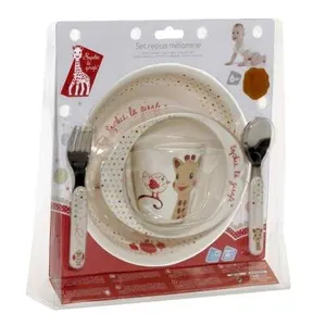 Comparateur de prix : Vulli Sophie la Girafe - Fresh Touch - Set Repas Mélamine - Version Kiwi