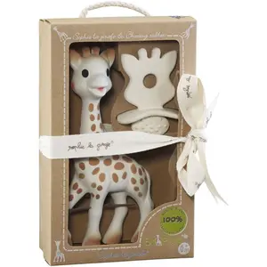 Comparateur de prix : Vulli Coffret Sophie la girafe So'pure hochet + sucette de dentition