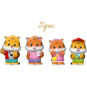 VULLI Lot de 4 personnages famille Tigre - KLOROFIL pas cher
