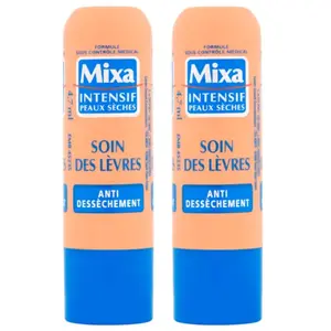 Comparateur de prix : Mixa Visage Soins Lèvres Anti-Dessèchement Lot de 2 x 4,7g