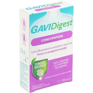GAVIDigest Constipation, 30 gélules, sans gluten, sans lactose pas cher