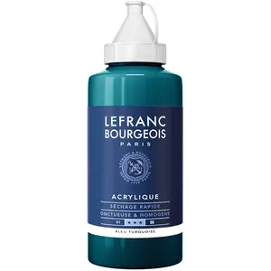 Comparateur de prix : PEINTURE ACRYLIQUE FINE 750ML BLEU TURQUOISE LEFRANC BOURGEOIS